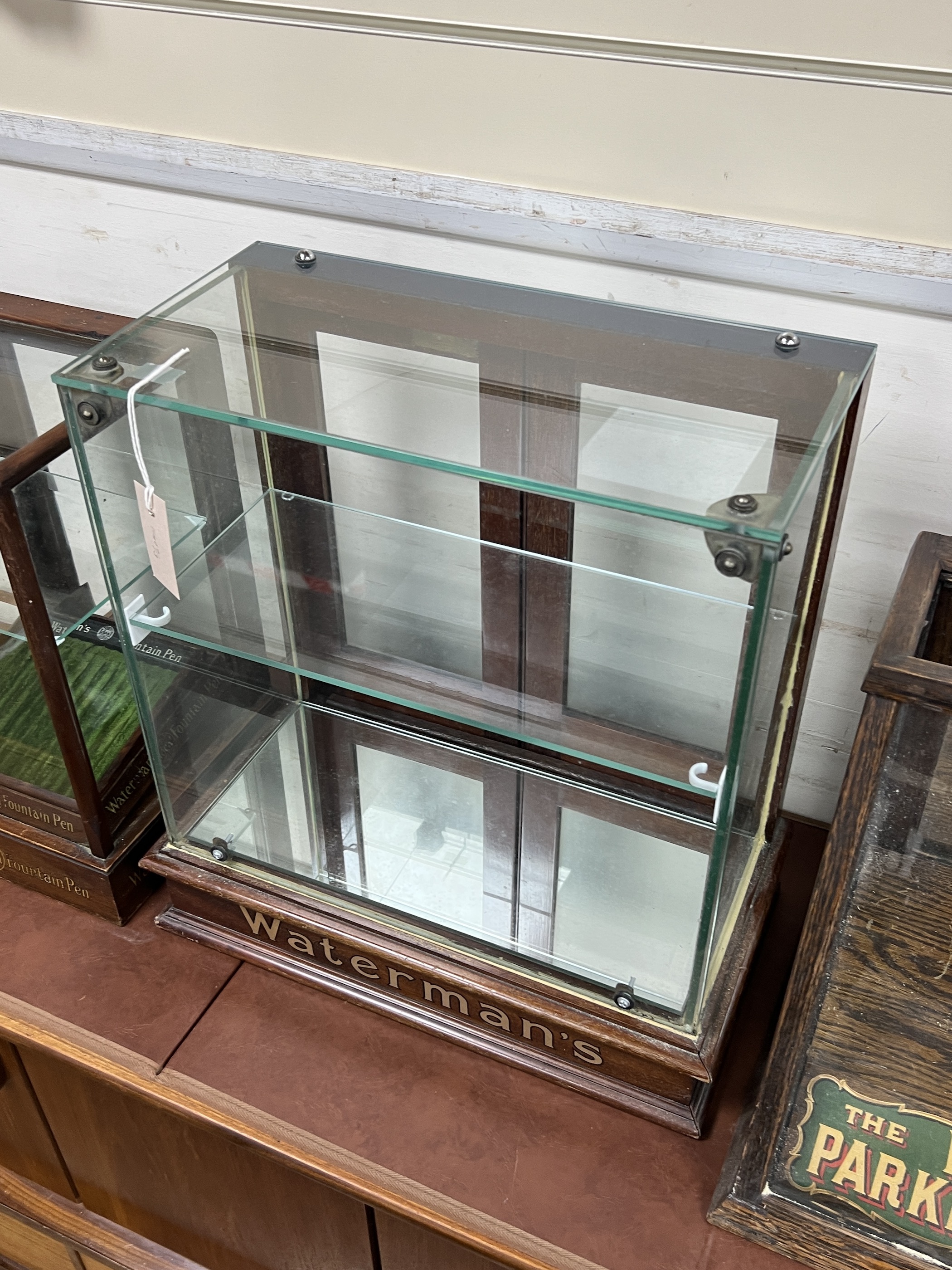 A Waterman's pen retailer’s cabinet, 49cmhigh x 46cm wide